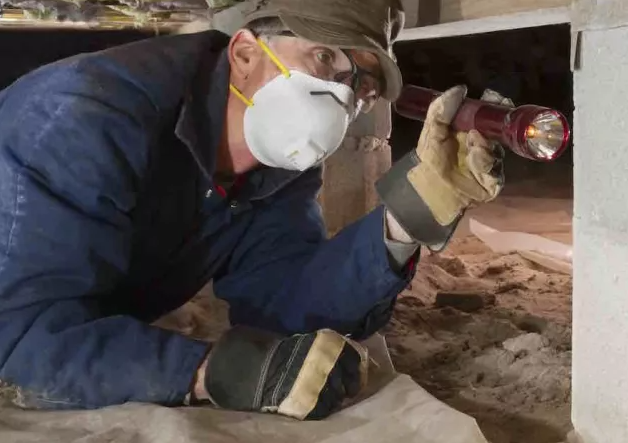 Termite inspection being conducted on residential property